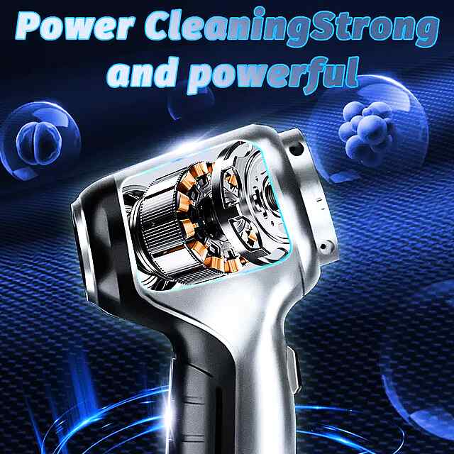 2-в-1 Компресор для чищення авто, комп'ютерів та електроніки   Пилосос ????????️ 120 Вт, щітка, насадки. Ідеально! - 3 фото товару