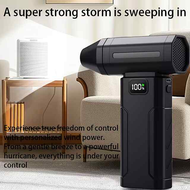 Бездротовий компресор 3в1: повітродувка, пилосос, універсальний очищувач - з акб 7500 мАг, CE сертиф.