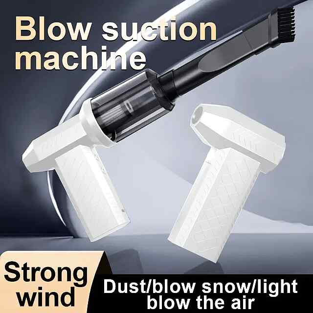 Бездротовий компресор-пилосос 2 в 1 з акумулятором 4000 мАг, CE сертифікація, захист від перевантаження.



Заряджається через Type-C, час роботи до 35 хв. Комплектація: пилосос, продувка, щітка, кабель, інструкція.