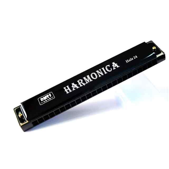 24-клапанна хроматична губна гармошка C з кейсом - стильний інструмент. - 2 фото товару