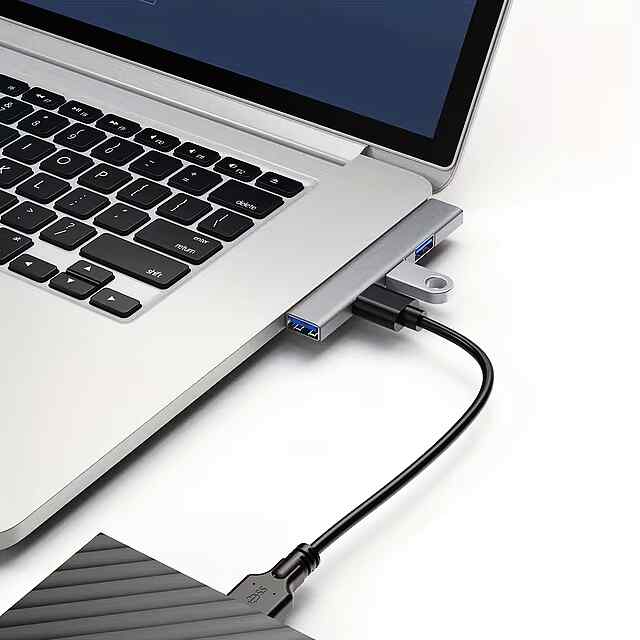 4-портовий USB 3.0 Хаб - Алюмінієвий Розгалужувач для ПК та Ноутбука - 2 фото товару