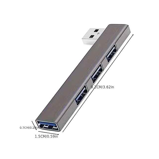 4-портовий USB 3.0 Хаб - Алюмінієвий Розгалужувач для ПК та Ноутбука - 3 фото товару