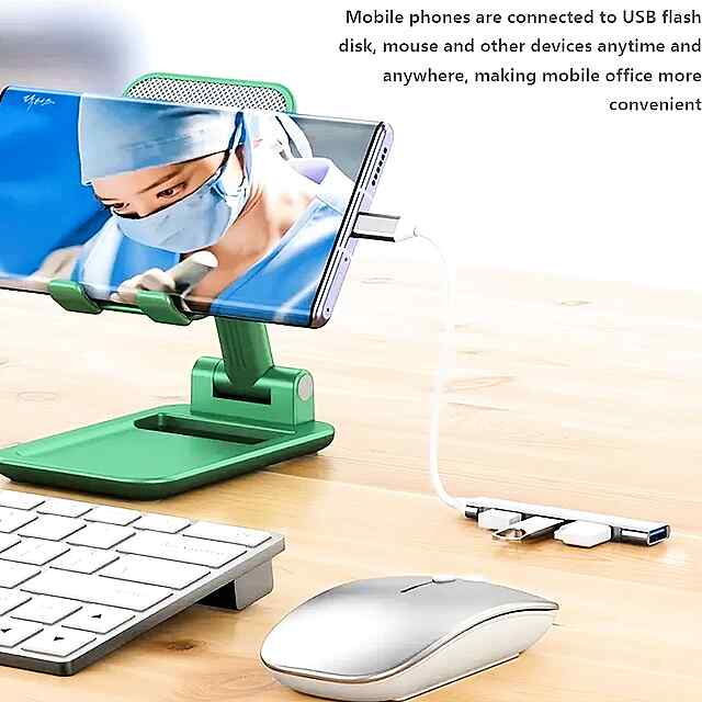4-портовий USB-USB C hub-адаптер з алюмінію для ноутбуків і планшетів - 3 фото товару
