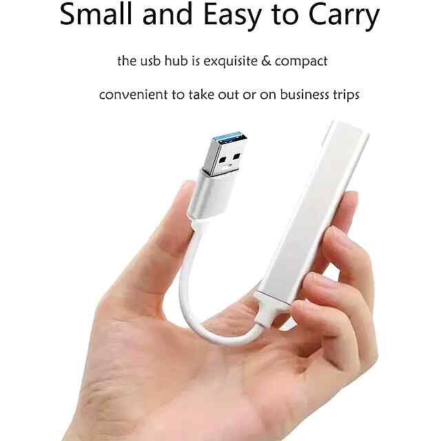 4-портовий USB - USB хаб з алюмінієвим корпусом для ПК/ноутбуків/планшетів - 2 фото товару