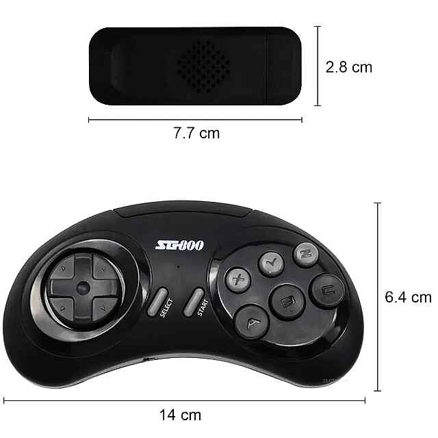4K HDMI ретро ігрова приставка 2700  ігор
16-бітна Sega Genesis MD   2 бездротові геймпади - 2 фото товару
