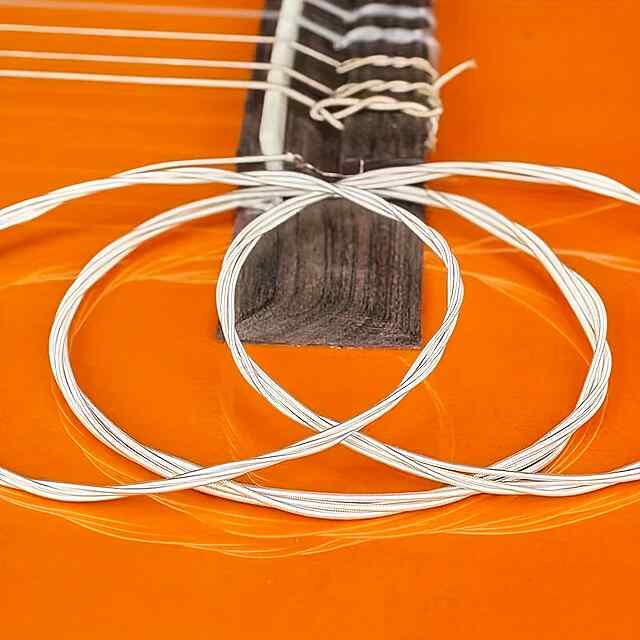 6 білих нейл. струн коробка та 3 мед. - класична гітара. Подарунок новачкові! - 2 фото товару