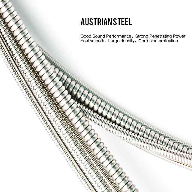 6 сталевих струн для класичної гітари - комплект   легка установка - 2 фото товару