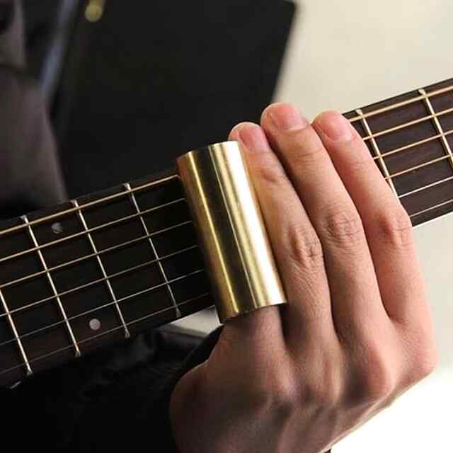 60мм Латунний Слайд для Гітари - Золотий ???? Професійний Інструмент Blues Rock - 0 фото товару