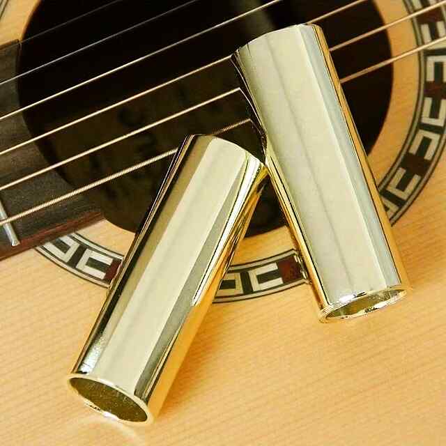 60мм Латунний Слайд для Гітари - Золотий ???? Професійний Інструмент Blues Rock - 2 фото товару