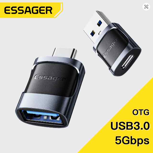 USB 3.0 Type-C/MicroUSB OTG Адаптер Essager Xuankong - Передача Даних до 5Gbps  Зарядка 3А