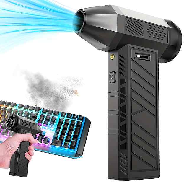 Air Duster: акумуляторний компресор для очищення ПК від пилу 110000 об/хв (USB-заряджання) - 0 фото товару