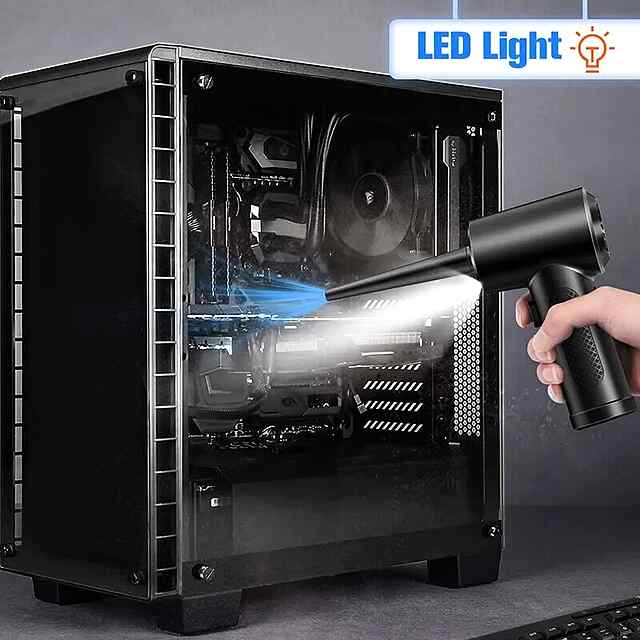 Air Duster C4915 - акумуляторний бездротовий пилосос, 3 режими, LED ліхтарик, комплект насадок. - 0 фото товару