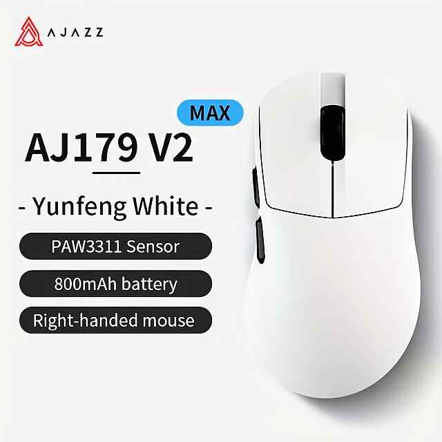AJAZZ AJ179V2 MAX - Бездротова ігрова миша | Легка (56г), PAW3395 сенсор, до 45 год роботи - 1 фото товару