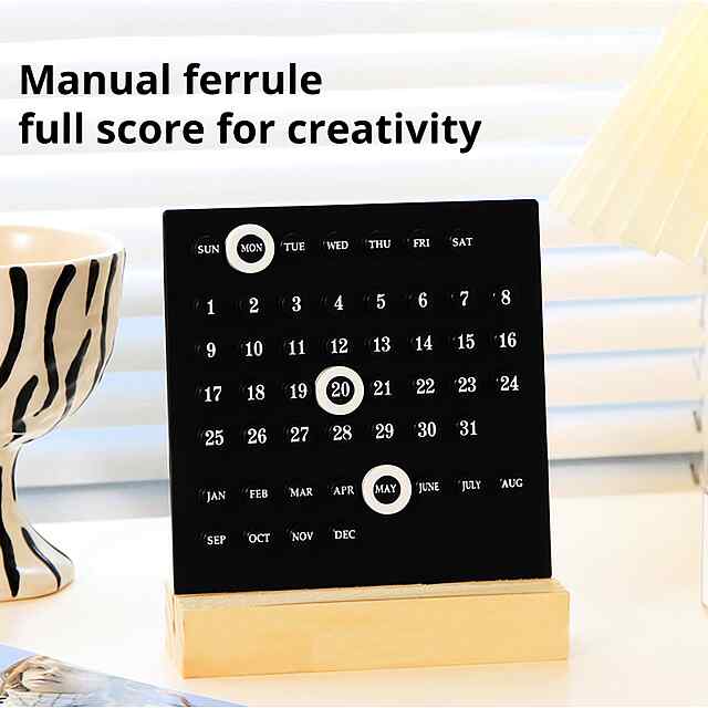 Настільний календар акрил-дерево, англ. мова, сучасний дизайн, організація простору, стильний декор.