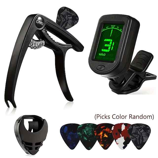 Аксесуари гітарист для початківців - набір з 8 предметів   тюнер