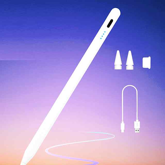 Активний стилус для Apple iPad | Для малювання та письма   зарядка Type-C, наконечник 1.7мм - 1 фото товару