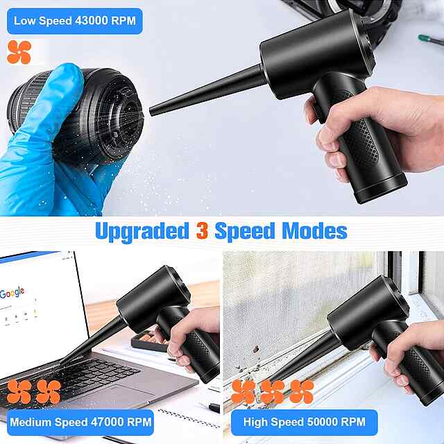 Акумулятор Air Duster компресор для чистки пилу 6000 mAh - 1 фото товару