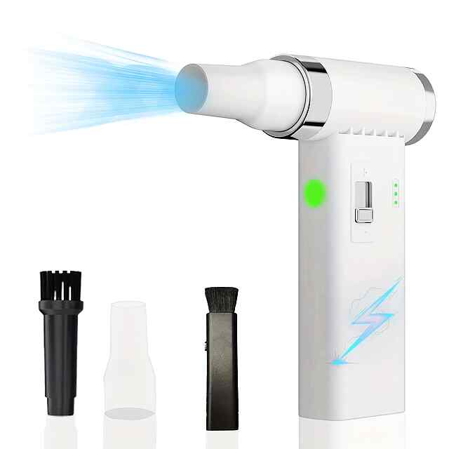 Акумуляторний Air Duster 110000RPM компресор для очищення від пилу ПК та техніки. Бездротовий повітродув. USB зарядка. - 0 фото товару