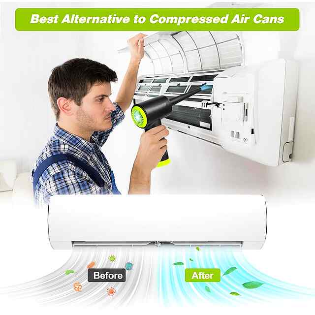 Акумуляторний Air Duster (60000 об/хв) – бездротове продування від пилу з підсвіткою для ПК та авто - 1 фото товару