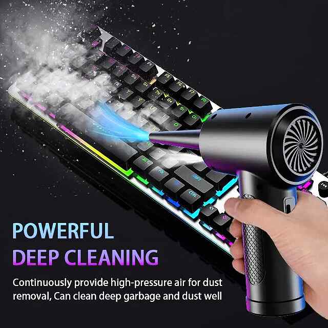 Акумуляторний Air Duster - продування, очищення пилу з електроніки, меблів. 3 режими потужності та ліхтарик! - 3 фото товару