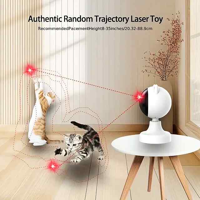 Автомат Лазерної Іграшки для Кішок, 3 режими швидкості та авто викл. Зарядна від USB. - 2 фото товару