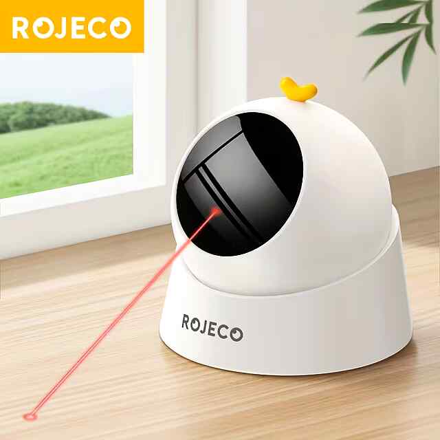 Автоматична лазерна іграшка для котів, 3 режими швидкості, регульований кут, автовкл/викл, перезаряджаєма, безшумна.