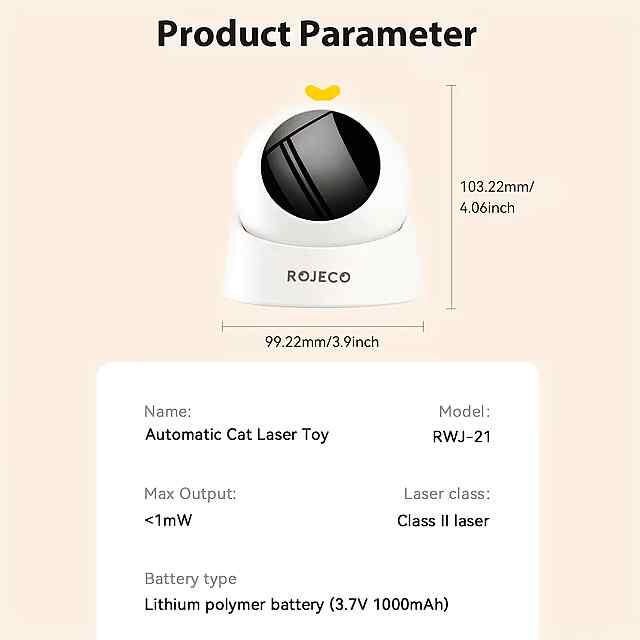 Автоматична лазерна іграшка для котів з 3 режимами швидкості та автотаймером. Перезаряджається, регулюється. Укр. - 1 фото товару