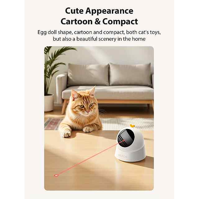 Автоматична лазерна іграшка для котів з 3 режимами швидкості та автотаймером. Перезаряджається, регулюється. Укр. - 2 фото товару