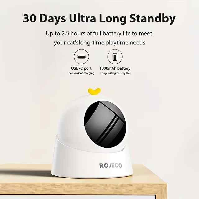 Автоматична лазерна іграшка для котів з регул. швидкістю та кутом нахилу, 3 режими   перезаряджається - 2 фото товару