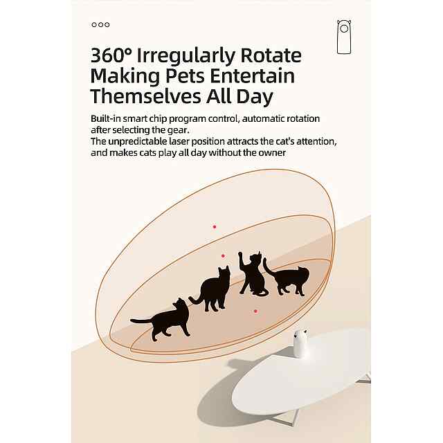 Автоматична лазерна іграшка для тварин 2 режими авто/ручн. Регулюється під будь-який кут. Безпечний, яскравий лазер. Працює від USB та батарейок. - 1 фото товару