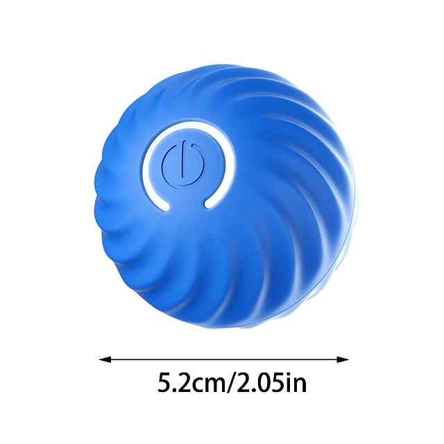 Автоматичний м'ячик-іграшка для собак та котів з підсвіткою оранжевий 5.2 см тип С - 1 фото товару