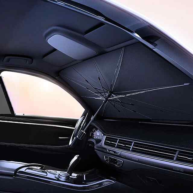 Автомобільний козирок сонцезахист на лобове скло, 125х65см, універсальний - 1 фото товару