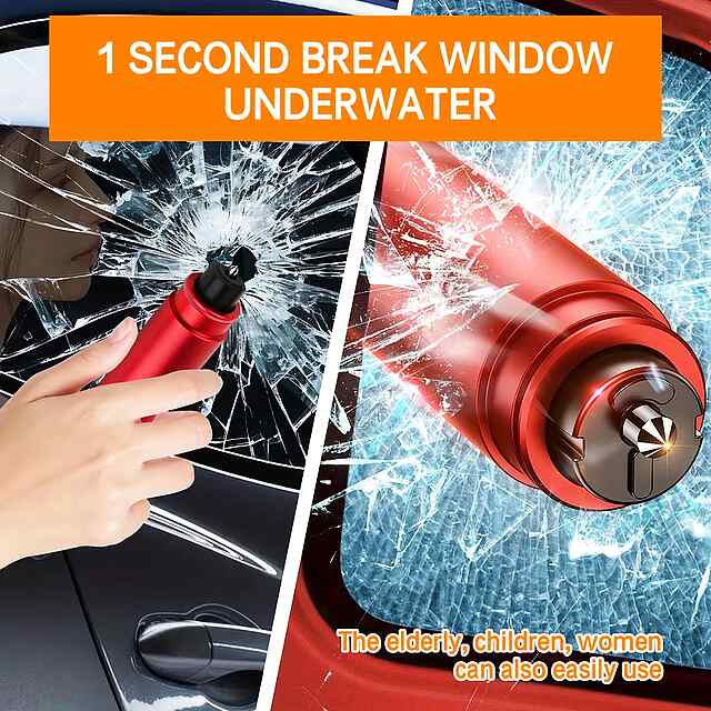 Автомобільний молоток з ножем для ременя безпеки та склобоєм (60) - 1 фото товару