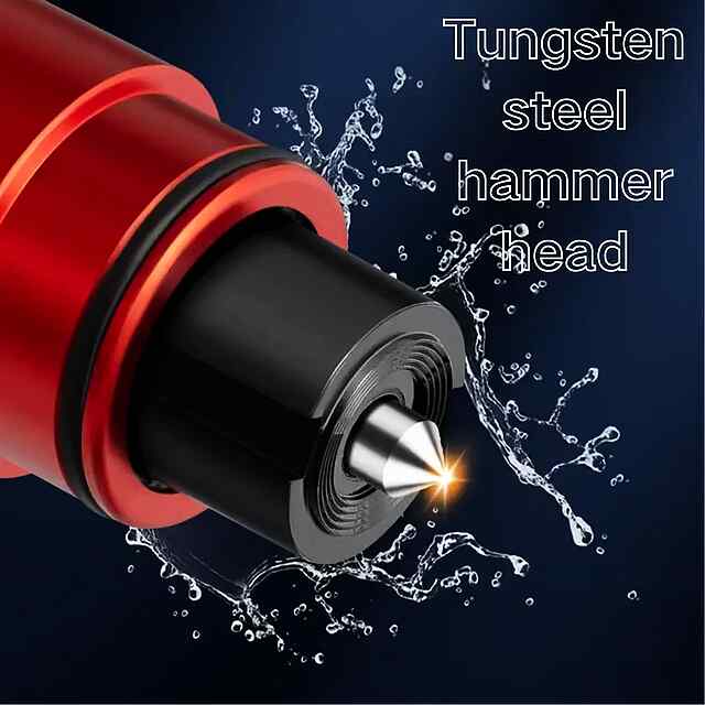 Автомобільний молоток з ножем для ременя безпеки та склобоєм (60) - 2 фото товару