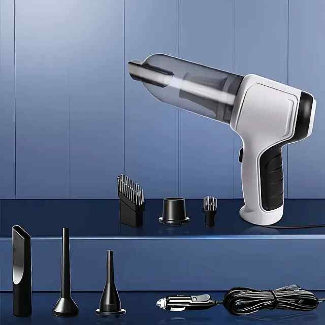 Автомобільний пилосос 200 Вт із функцією видування – комплект насадок, 3.2 м кабель! Чистота у вашому авто! - 1 фото товару