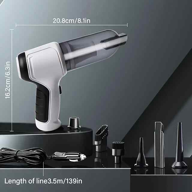 Автомобільний пилосос-повітродувка 200Вт: потужна чистота та комфорт в салоні авто! Україна - 1 фото товару