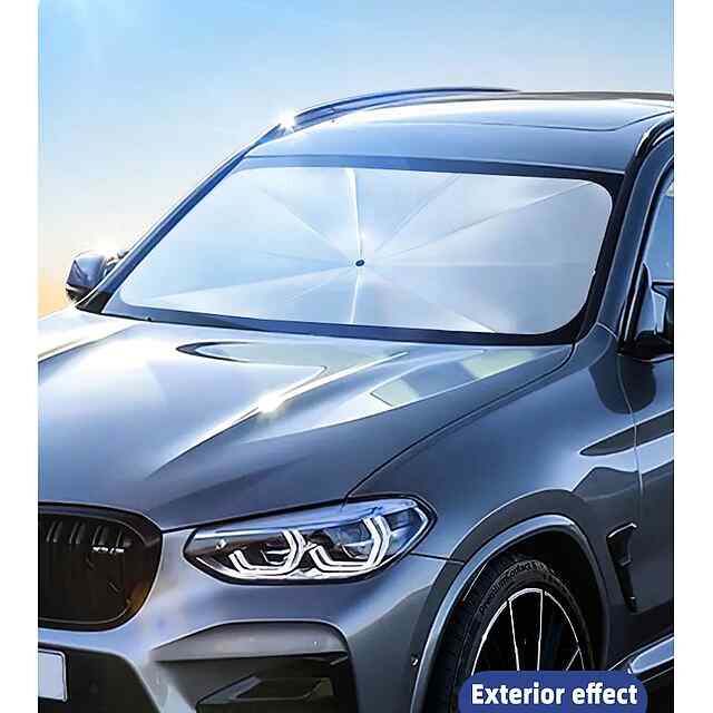 Автомобільний сонцезахисний козирок - антиперегрів салону авто 125х65см - 2 фото товару