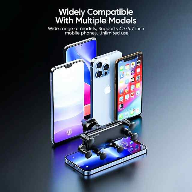 Автомобільний тримач Essager для смартфонів - гравітація, універсальний кріплення в дефлектор - 1 фото товару