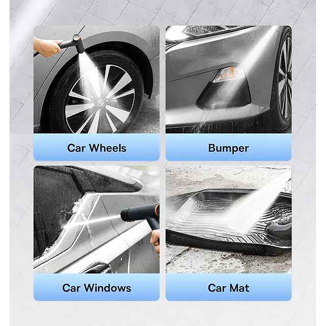 Автомийка-пістолет Baseus GF3 Car Wash Nozzle. Мінімийка для авто з високим тиском і 3 режимами розпилення. - 2 фото товару