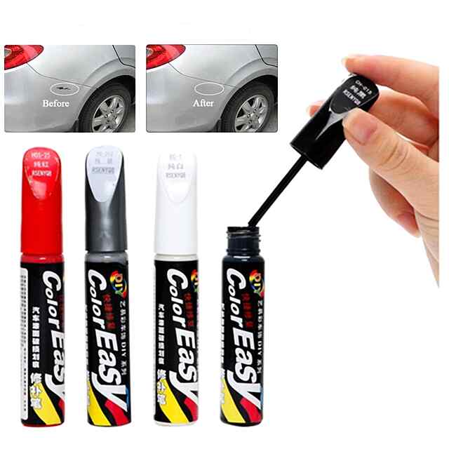 Авторучка для ремонту авто: чорний/білий/червоний/срібло (12 мл) - 1 фото товару