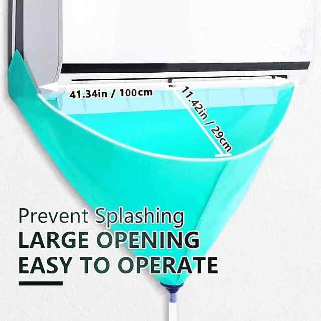 Багаторазовий чохол для чищення внутрішнього блоку кондиціонера - захист від бруду та бризок. - 3 фото товару