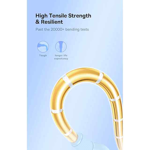 Baseus 20W Lightning Type-C кабель швидкої зарядки, 1.2 м, білий - 3 фото товару