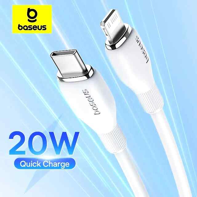 Baseus 20W Type-C Lightning Кабель Швидкого Заряджання 1,2 м White - 0 фото товару
