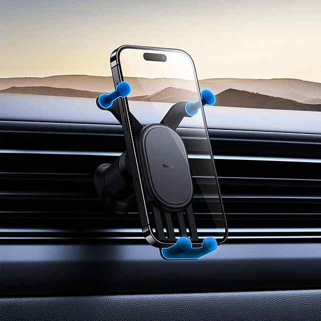 Baseus Auto Gravity — автоматичний автомобільний тримач телефона в повітропровід, універсальний, гравітаційний, для iPhone та Samsung. - 0 фото товару