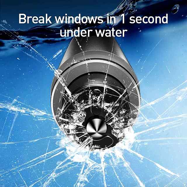 Baseus автомобільний молоток-склобій   ніж для ременів безпеки, срібло - 2 фото товару