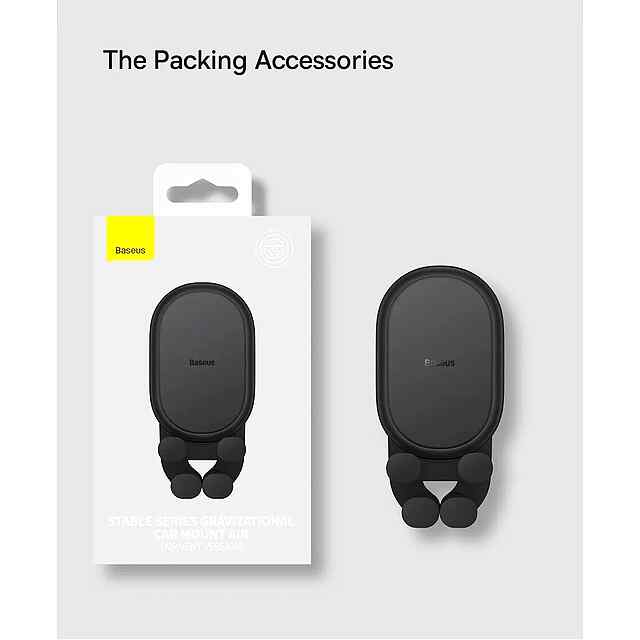 Baseus Gravity Auto Holder - автотримач для телефону в дефлектор 5,4-6,7 - 3 фото товару