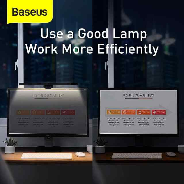 Baseus Led Desk Lamp USB Screen Light, Asymmetric, Reg Brightness  Color Temp 2800-5500K, Type-C. - 3 фото товару