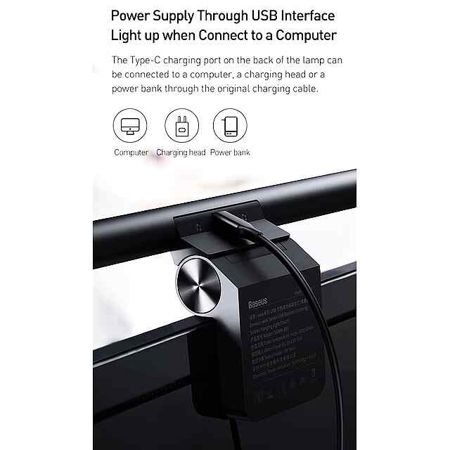 Baseus LED-лампа для монітора I-Wok Series USB Asymmetric Light (Youth) - освітлення робочого місця. - 3 фото товару