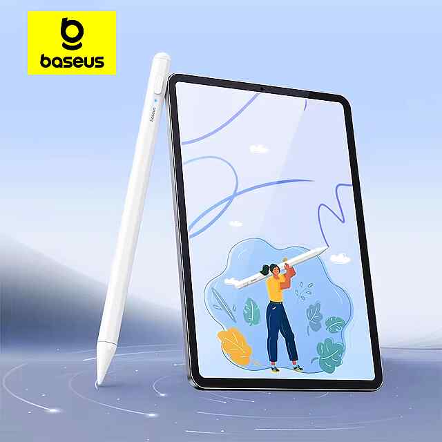 Baseus Stylus Lite для iPad, відхилення долоні, магнітний дизайн, легкий. До 12 міс роботи. Без Bluetooth. Сумісний з iPad Pro 2018-2023 та 9 Gen. - 0 фото товару