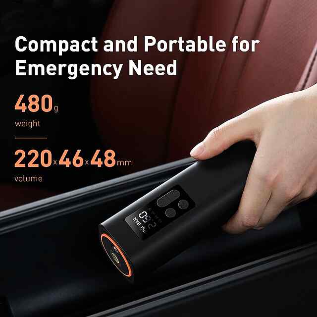 Baseus Super Mini автомобільний компресор — універсальний, швидкий та компактний. Накачує колеса авто, мото, вело, м'ячі, човни. - 1 фото товару